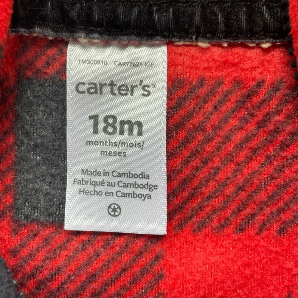 Carter’s Infant Buffalo Plaid Vest - 18 months